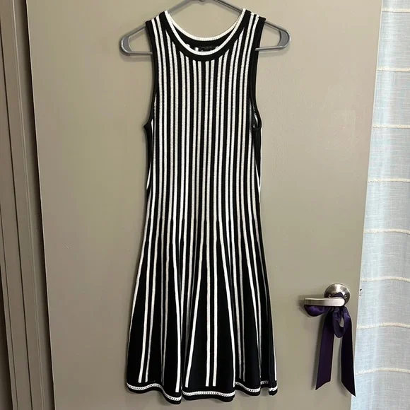 Black & White Knit Dress - Ann Taylor Black & White Knit Dress - Ann Taylor
